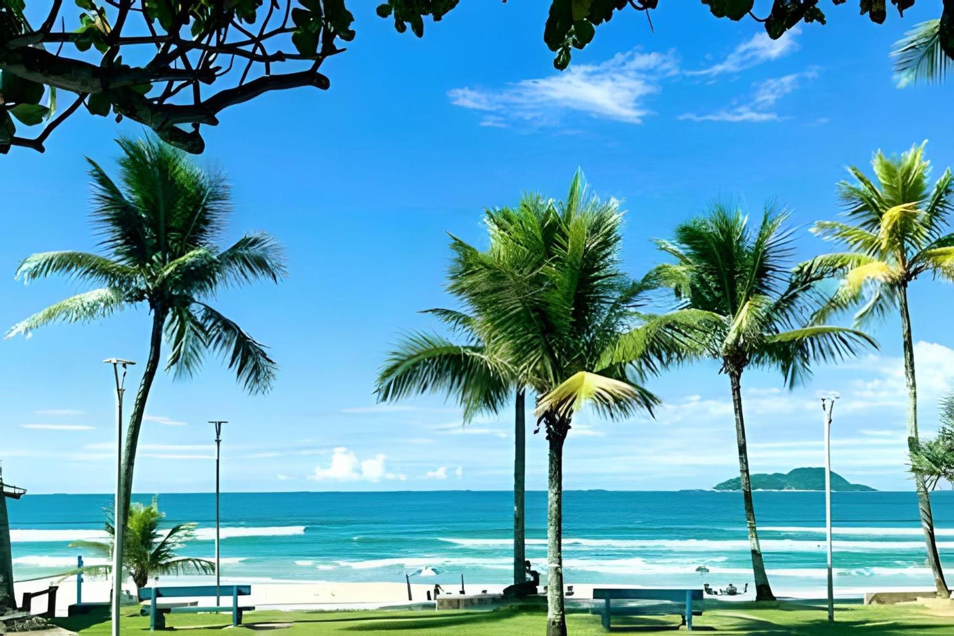 25C - Pe Na Areia Da Praia Do Tombo + Roupas De Cama + Vivo Fibra Guaruja Exterior photo